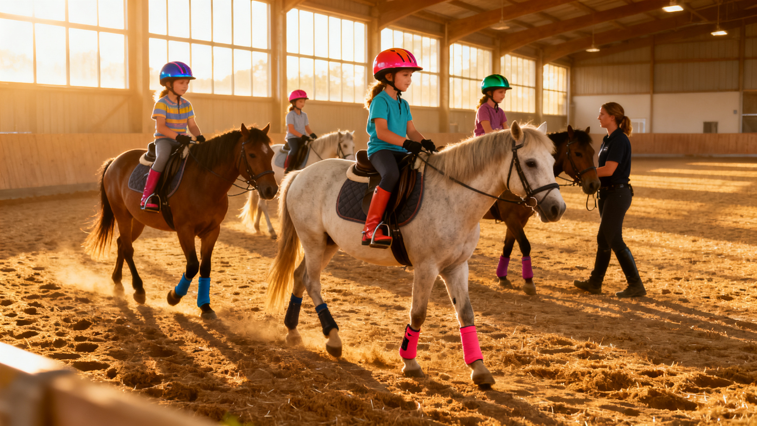 Cours collectif d’équitation : avantages pour les enfants
